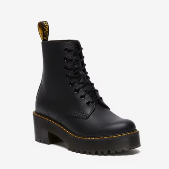 Dr. Martens Shoes - Dr. Martens Black Platform Combat Boots/Dr. Martens Sanguine Bootie - Women's